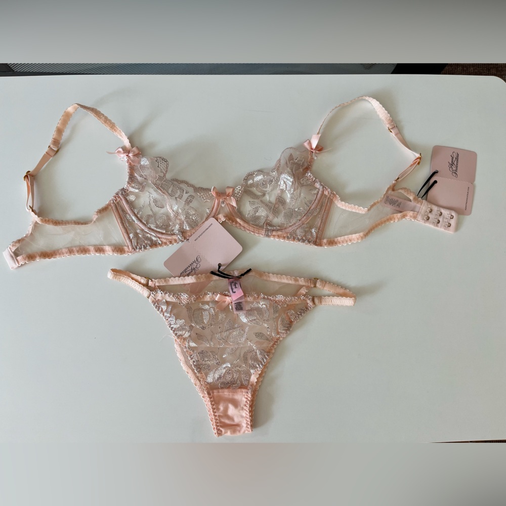 Agent Provocateur lace loungerie, lace with soft metallic detail
